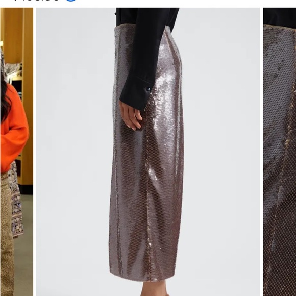 BNWOT A.L.C Elegant Sequin Monroe Skirt in Smoke - Picture 3 of 6